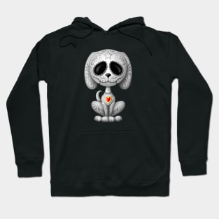 Dark Zombie Sugar Skull Puppy Dog Hoodie